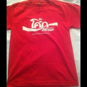 NWOT Thai Coca-Cola Tee Shirt Fits Small or XS